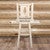 Denver Counter Height Swivel Barstool with Engraved Pine Tree Back - Lacquered