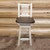 Denver Counter Height Swivel Barstool with Back & Saddle Seat - Lacquered