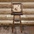 Denver Counter Height Swivel Barstool with Engraved Wolf Back - Stained & Lacquered