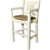 Denver Captain's Barstool with Buckskin Seat - Lacquered