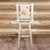 Denver Counter Height Swivel Barstool with Engraved Wolf Back - Lacquered
