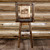 Denver Counter Height Swivel Barstool with Engraved Moose Back - Stained & Lacquered
