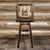 Denver Counter Height Swivel Barstool with Engraved Elk Back - Stained & Lacquered