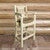 Denver Counter Height Captain's Barstool with Buckskin Seat - Lacquered