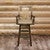 Denver Swivel Captain's Barstool with Buckskin Seat - Stained & Lacquered