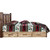 Denver Platform Bed with Storage & Engraved Wolves - Twin
