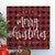 Merry Christmas Plaid Wall Art