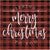 Merry Christmas Plaid Wall Art