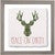 Plaid Deer Peace Framed Wall Art