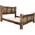 Lima Sawn Bed with Iron & Provincial Stain - Queen