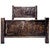 Lima Sawn Bed with Iron & Jacobean Stain - Queen