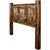 Lima Sawn Headboard with Iron & Provincial Stain - Queen