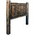 Lima Sawn Headboard with Iron & Jacobean Stain - Twin