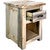 Lima Live Edge 25 Inch Nightstand with Iron - Clear Lacquer