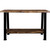 Lima Console Table with Shelf & Provincial Stain - Blackstone Iron Legs