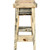 Lima Counter Height Saddle Barstool - Clear Lacquer