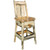 Lima 30 Inch Barstool with Back - Clear Lacquer