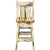 Lima 30 Inch Swivel Barstool with Back - Clear Lacquer