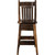 Lima 24 Inch Swivel Barstool with Back - Provincial Stain