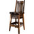 Lima 24 Inch Swivel Barstool with Back - Provincial Stain