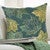 Falling Leaves Square Accent Pillow - Green
