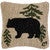 Black Bear Journey Hooked Wool Pillow - OUT OF STOCK UNTIL 07/14/2025