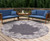 Casper Pines Gray Indoor/Outdoor Rug - 8 Ft. Round