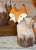 Carved Fox Statuaries - Set of 2
