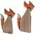 Carved Fox Statuaries - Set of 2