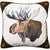 Moose Buttons Accent Pillow