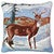 Snowy Mountain Deer Needlepoint Pillow