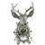 Aspen Stag Wall Mount - Antique Silver