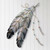 Beaded Feathers Metal Wall Art