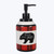 Black Bear Plaid Soap Dispenser