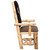 Cedar Log High Back Upholstered Arm Chair