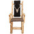 Cedar Log High Back Upholstered Arm Chair