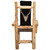 Cedar Log High Back Upholstered Arm Chair