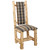 Cedar Log High Back Upholstered Side Chair