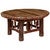 Bark-On Hickory Coffee Table - 36 Inch - Cognac