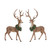 Holly Jolly Deer Figurines - Set of 2