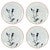 Glazed Thistle Plates - Set of 4