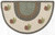 Pinecone Flourish Half-Round Rug
