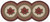 Poinsettia Bloom Tri-Circle Table Runner