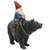 Gnome Rider Bear Figurine