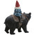 Gnome Rider Bear Figurine