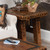 Sonoma Carved Wood Side Table