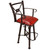 Coronado Swivel Counter Stool w/Arms - Colonial Red