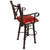 Coronado Swivel Counter Stool w/Arms - Colonial Red