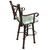 Coronado Swivel Counter Stool w/Arms - Colonial Turquoise
