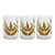 Dried Leaf Candle Holder - Set of 3